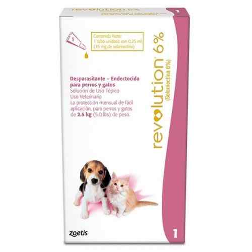 Revolution Antipulgas 6% / (0.25ml Menor a 2.5kg) x Unidad, , large image number null