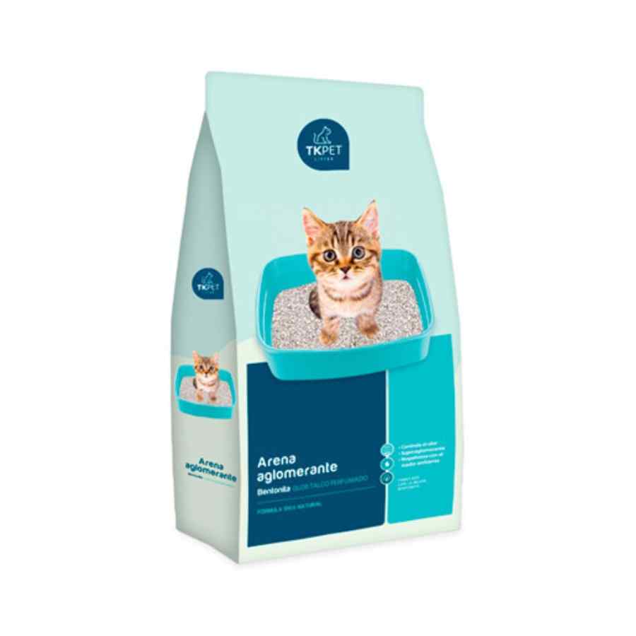 Arena para gato Tkpet aglomerante aroma talco 20 KG