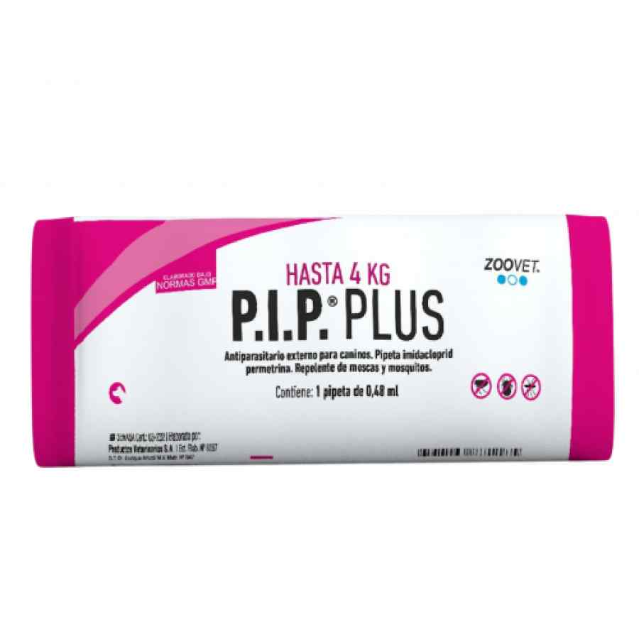 Zoovet PIP Plus Hasta 4Kg ( Imidacloprid + Permetrina) 1 Pipeta