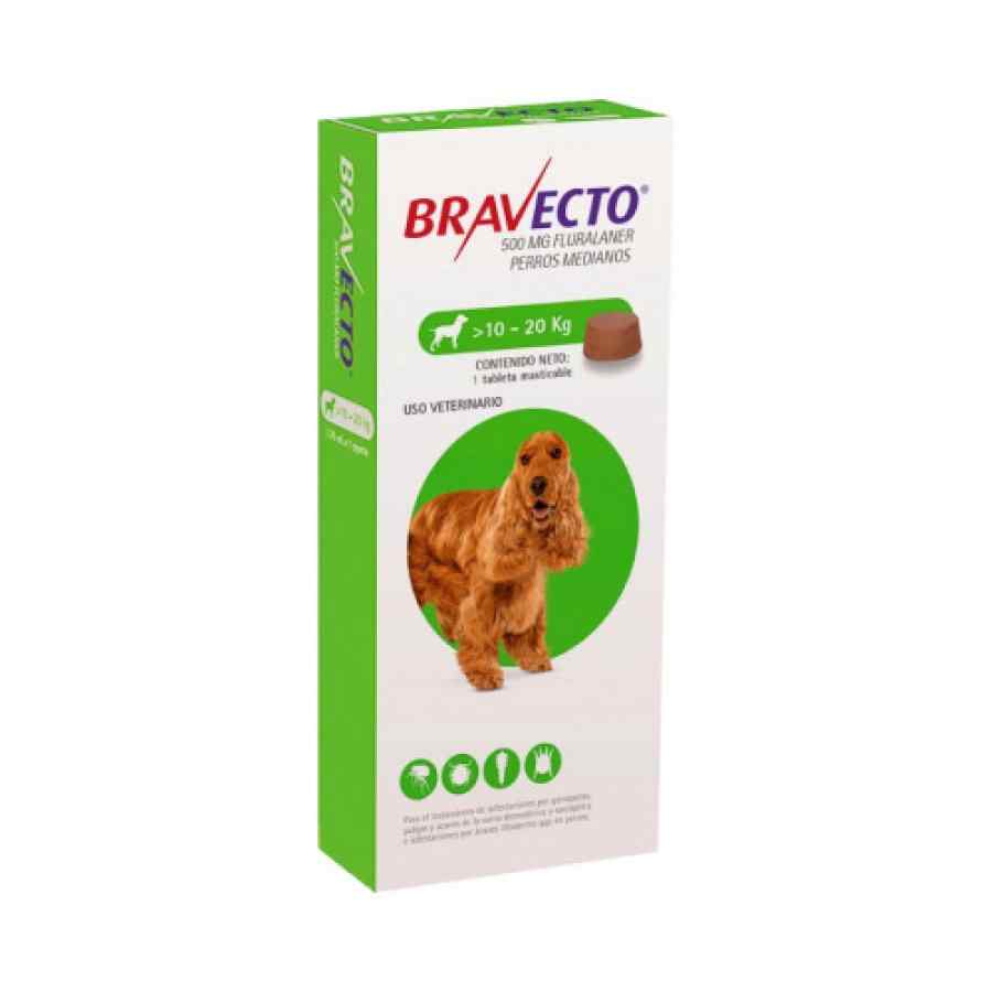 Bravecto 500mg para Perro 10 a 20kg 1 Tab.