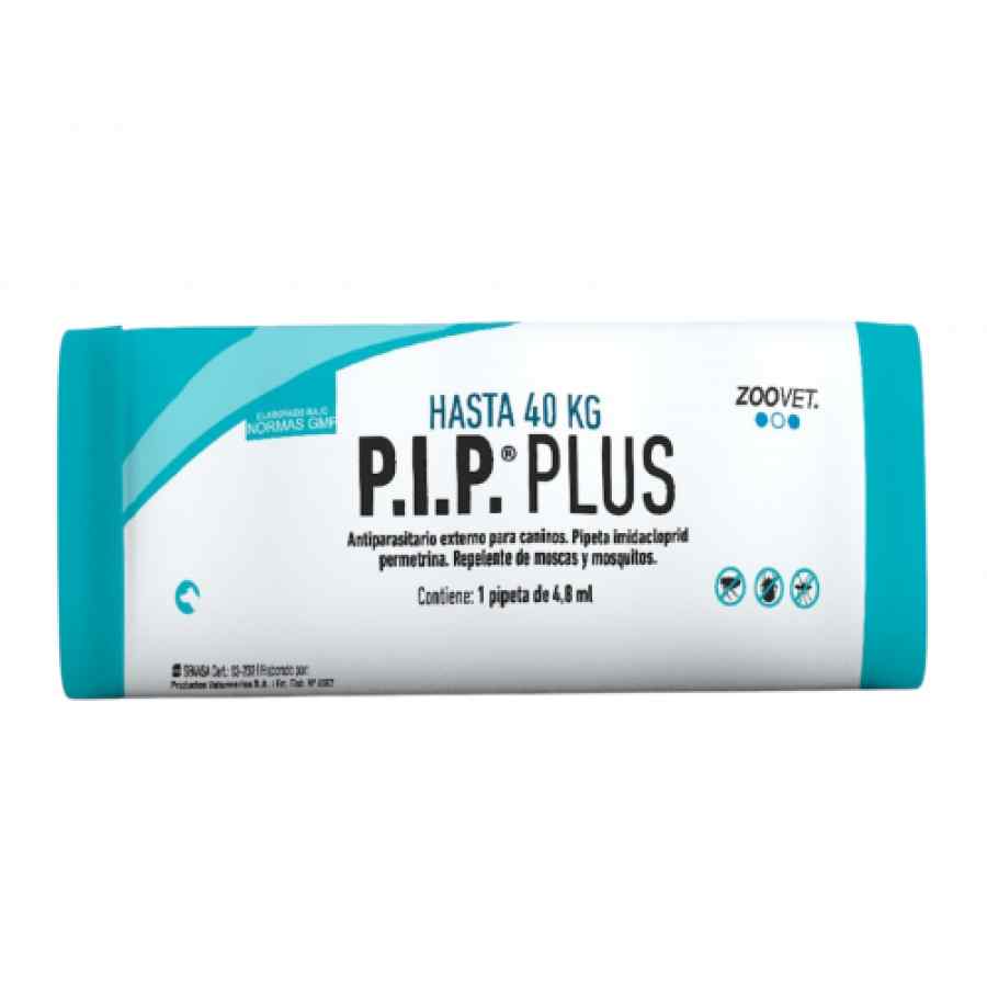 Zoovet PIP Plus De 25 A 40Kg ( Imidacloprid + Permetrina) 1 Pipeta 4.80 Ml